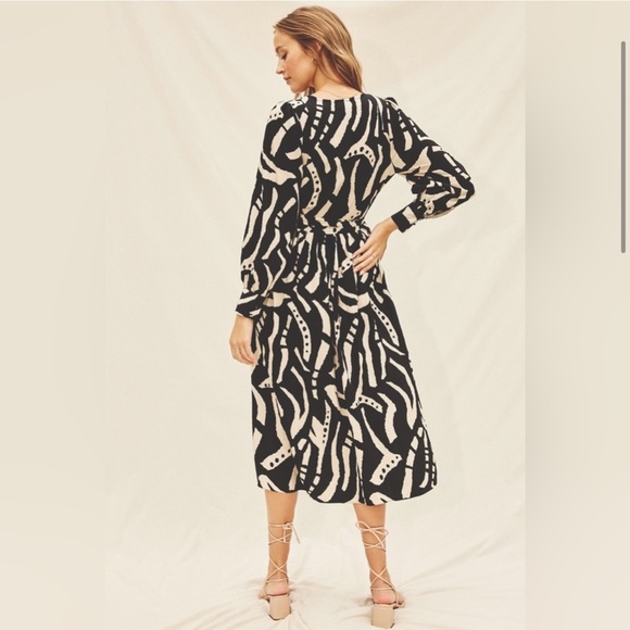 DRESS FORUM ABSTRACT PRINT WRAP DRESS - Picture 4 of 6